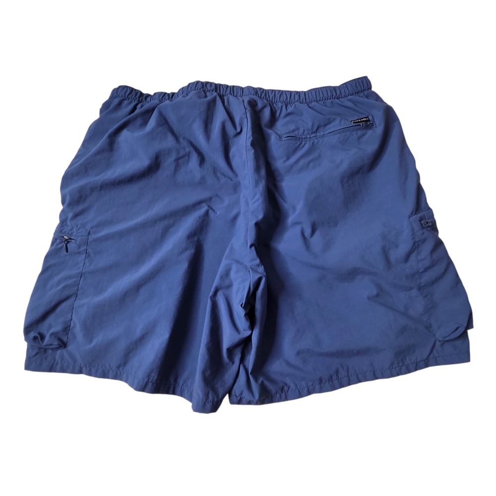 Columbia Mens Blue Nylon Cargo Hiking Shorts XXL Lightweight Quick Dry Outdoor